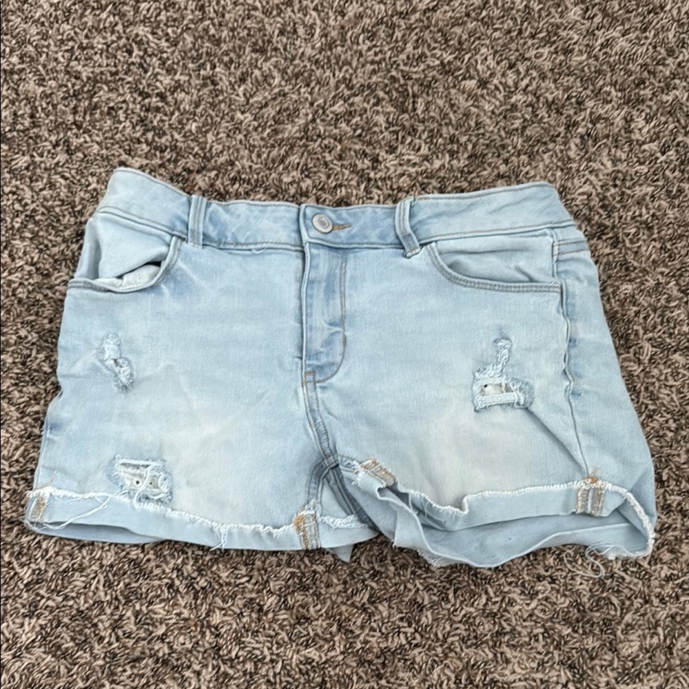 SO Blue Jean Shorts Distressed Cut-Off Style